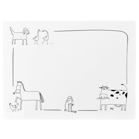 Podkładka na Stół Ochronna Wzór Zwierzęta 35 x 25 cm ORION Mata PCV