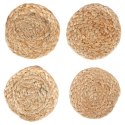 Podstawki pod Kubek Jutowe Naturalne Boho 4 szt. 10 cm HSC Okrągłe
