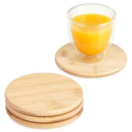 Podstawki pod kubek bambusowe 9,5 cm 4 szt.