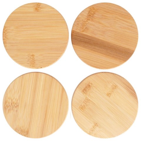 Podstawki pod kubek bambusowe 9,5 cm 4 szt.