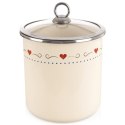Pojemnik Emaliowany TONCA 1,4 L ORION Szklana Pokrywka 17 x 13 cm