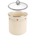 Pojemnik Emaliowany TONCA 1,4 L ORION Szklana Pokrywka 17 x 13 cm
