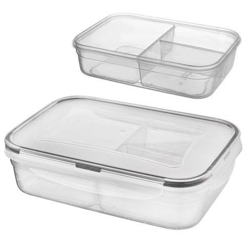 Pojemnik Lunchbox Dzielony 3 Komory Szczelny 1 L ORION Mrożenie 21 x 15 cm