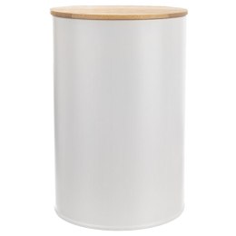 Pojemnik Metalowy 800 ml ORION Bambusowa Pokrywka Szczelny 12,5 x 9,5 cm