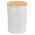 Pojemnik Metalowy 800 ml ORION Bambusowa Pokrywka Szczelny 12,5 x 9,5 cm