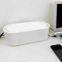Pojemnik Organizer na Kable Przedłużacze 32 x 12 x 11,5 cm VILDE Biały