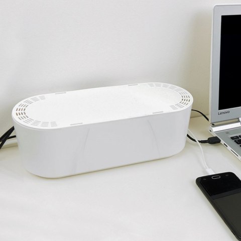 Pojemnik Organizer na Kable Przedłużacze 32 x 12 x 11,5 cm VILDE Biały