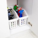 Pojemnik Organizer na Kółkach Wąski 13 L VILDE Biały 46 x 18 x 26,5 cm