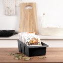 Pojemnik Organizer na Przyprawy Blat Kuchenny Pojemny Czarny VILDE 25x15 cm