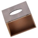 Pojemnik na Chusteczki BISTRO Loft 25 x 13,5 x 9 cm VILDE Czarno Drewniany