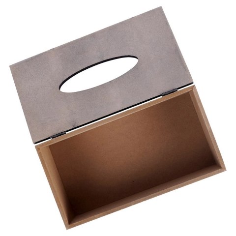 Pojemnik na Chusteczki BISTRO Loft 25 x 13,5 x 9 cm VILDE Czarno Drewniany