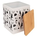 Pojemnik na Karmę Metalowy z Pokrywką 3 L Wielokolorowy 14 x 14 x 17 cm