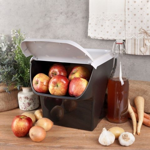 Pojemnik na Warzywa Piętrowany 13 L VILDE z Klapą Zmywarka 34 x 27,5 cm