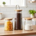 Pojemnik na produkty sypkie szklany z pokrywką i uszczelką 700 ml