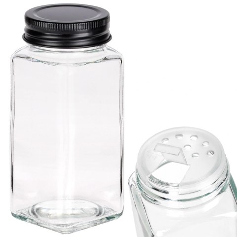 Pojemnik na przyprawy szklany 120 ml 24 szt. + 90 naklejek