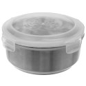 Pojemnik Stalowy Okrągły 1,2 L ORION Szczelny Lunchbox Zmywarka 16 x 8 cm