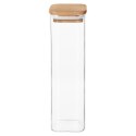Pojemnik Szklany Kwadratowy Sypkie 600 ml ORION z Uszczelką 21 x 6 cm