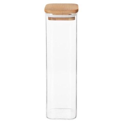 Pojemnik Szklany Kwadratowy Sypkie 600 ml ORION z Uszczelką 21 x 6 cm