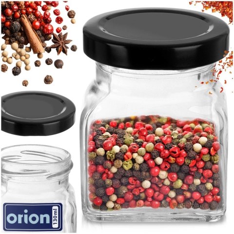 Pojemnik Szklany na Przyprawy 120 ml ORION z Metalową Nakrętką 7 x 5,5 cm