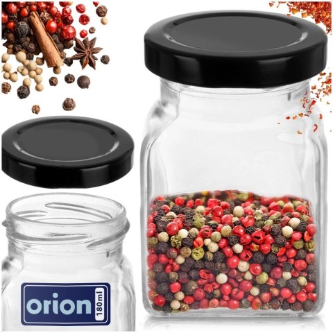 Pojemnik Szklany na Przyprawy 170 ml ORION z Metalową Nakrętką 9,5 x 5,5 cm