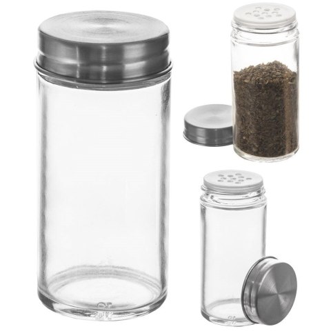 Pojemnik Szklany na Przyprawy Sitko 100 ml ORION Zamykany 9,5 x 4,5 cm
