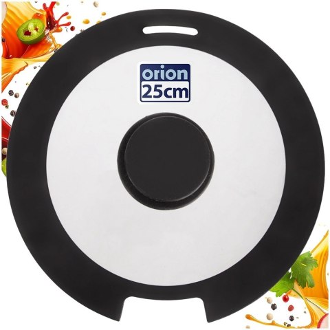 Pokrywka Szklana Borokrzemowa z Silikonowym Rantem 24 cm ORION