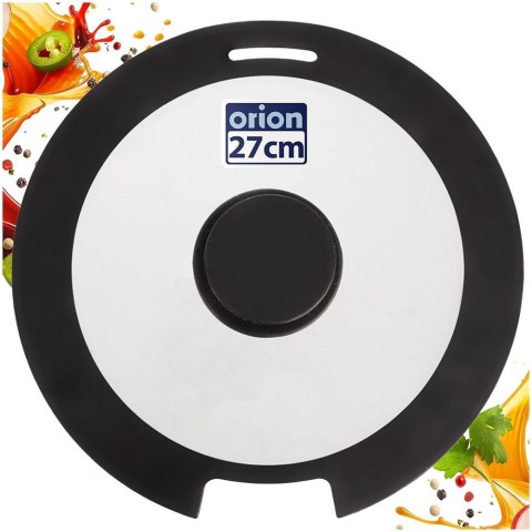 Pokrywka Szklana Borokrzemowa z Silikonowym Rantem 26 cm ORION