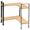 Półka Kuchenna Drewniana Narożna 2 Poziomy Bambus 335 cm VILDE