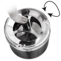 Popielniczka Zamykana Metalowa Czarna Modna Uniwersalna Solidna ORION 9,5cm