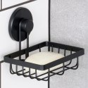 Półka Pod Prysznic Metalowa Mała Czarna na Przyssawkę 135 cm BS