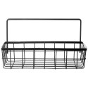 Półka Wisząca Metalowa Czarna Koszyk Reling 30 x 105 cm ORION