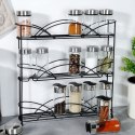 Półka na Przyprawy Metalowa Czarna Stojąca Loft VILDE 33,5 x 6,5 x 33,5 cm