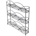Półka na Przyprawy Metalowa Czarna Stojąca Loft VILDE 33,5 x 6,5 x 33,5 cm