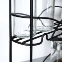 Półka na Przyprawy Metalowa Czarna Stojąca Loft VILDE 33,5 x 6,5 x 33,5 cm