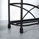 Półka na Przyprawy Metalowa Czarna Stojąca Loft VILDE 33,5 x 6,5 x 33,5 cm