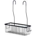 Półka pod Prysznic Zawieszana Metalowa Czarna Solidna VILDE 33,5x12,5x38 cm