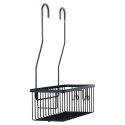 Półka pod Prysznic Zawieszana Metalowa Czarna Solidna VILDE 33,5x12,5x38 cm