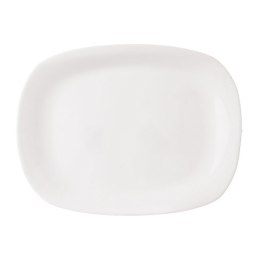 Półmisek Szklany Biały Prostokątny Talerz Serwowania 28 x 21 cm ORION