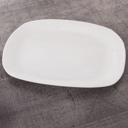 Półmisek Szklany Biały Prostokątny Talerz Serwowania 28 x 21 cm ORION