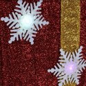 Prezent Świecący Świąteczny LED Czerwony Timer Dekoracja 46 cm VILDE