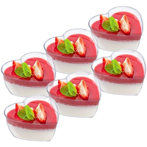 Pucharki Desery Przekąski Serce 6 szt. 120 ml Catering ORION