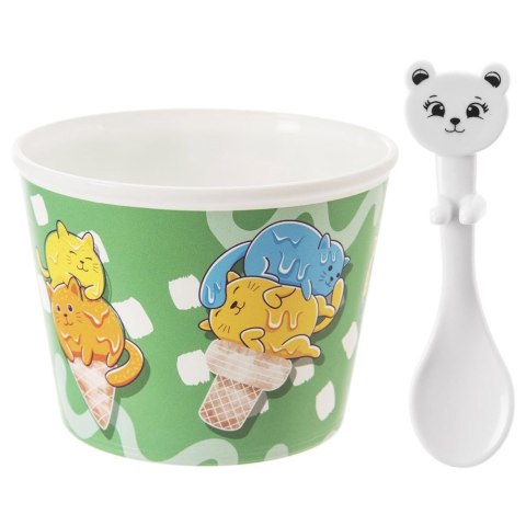 Pucharki Dla Dzieci z Łyżeczkami 4 szt. 280 ml Motyw Misia ORION