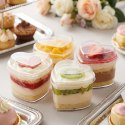 Pucharki Serce z Pokrywkami 130ml Zestaw 4 szt. Finger Food ORION