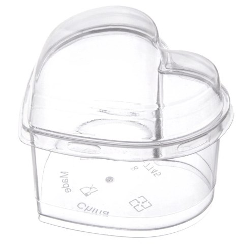 Pucharki Serce z Pokrywkami 130ml Zestaw 4 szt. Finger Food ORION