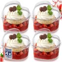 Pucharki Serce z Pokrywkami 130ml Zestaw 4 szt. Finger Food ORION