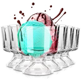 Pucharki do Lodów Szklane 6 szt. Desery Galaretki 290 ml VILDE
