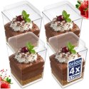 Pucharki z Pokrywkami 160ml Zestaw 4 szt. na Desery i Musy ORION Party
