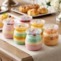 Pucharki z Pokrywkami 160ml Zestaw 6 szt. do Monoporcji i Deserów