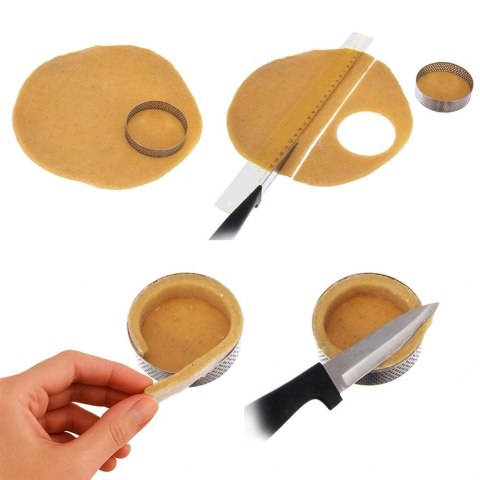 Ranty do Tartaletek Zestaw 6 szt. Perforowane 7 cm Stalowe ORION
