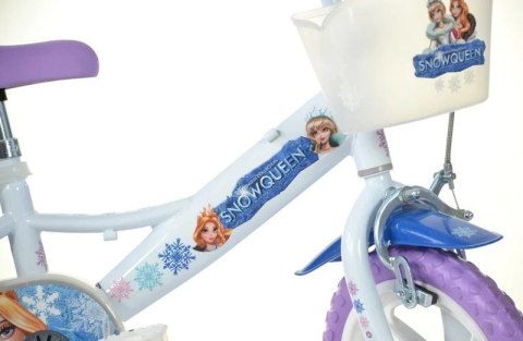 Rowerek Rower Dziecięcy dla Dzieci Dziewczynki z Bocznymi Kółkami DINO 12"